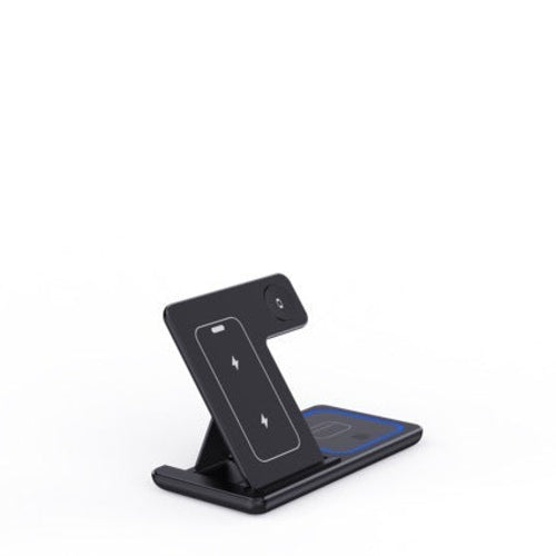 15W 3 In 1 LED Fast Wireless Charger Stand Foldable Charging Station